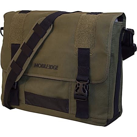 Mobile Edge Canvas Messenger Laptop Bag, Olive