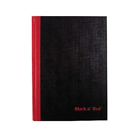 Black n' Red™ Notebook/Journal, 8 1/4" x 5 7/8", 192 Pages (96 Sheets), Black/Red (E66857)