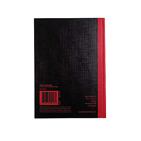 Black n Red NotebookJournal 8 14 x 5 78 192 Pages 96 Sheets