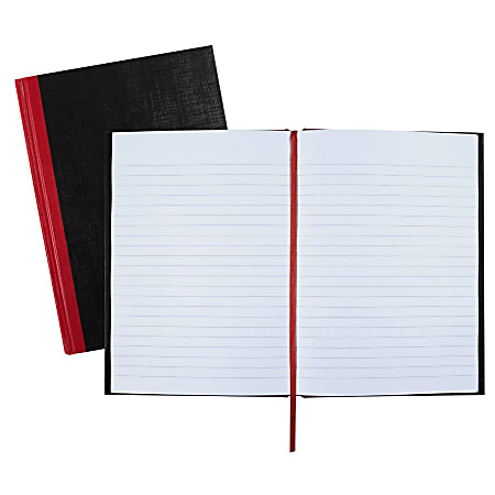 Black n Red NotebookJournal 8 14 x 5 78 192 Pages 96 Sheets BlackRed E66857  - Office Depot