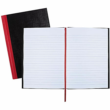 Black n Red NotebookJournal 8 14 x 5 78 192 Pages 96 Sheets