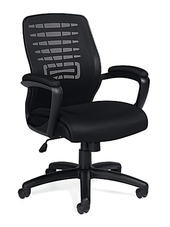 Offices To Go™ Mid Back Chair, 40 1/2"H x 24"W x 27"D, Black