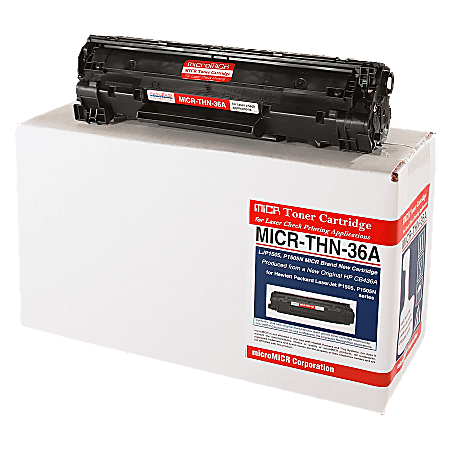 microMICR MICR Toner Cartridge - Alternative for HP 36A - Laser - 2000 Pages - Black - 1 Each microMICR MICR Toner Cartridge - Alternative for HP 36A - Laser - 2000 Pages - Black - 1 Each