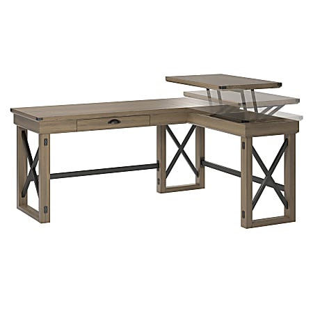 L shaped on sale lift top desk