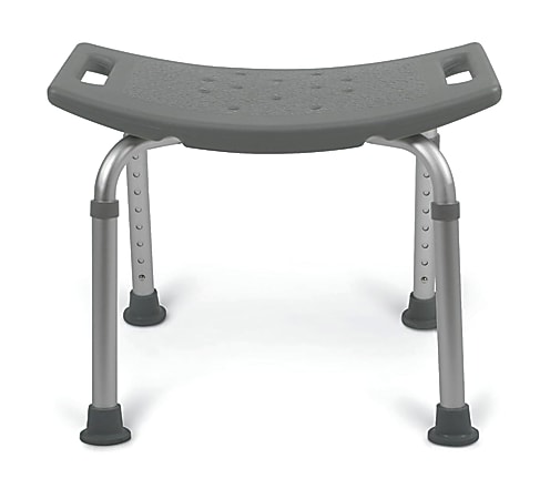 Medline Backless Aluminum Bath Bench Gray - Office Depot