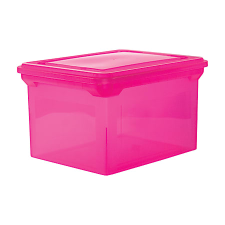 Office Depot Brand Letter And Legal File Tote 18 L x 14 14 W x 10 78 H  Spring Pink - Office Depot