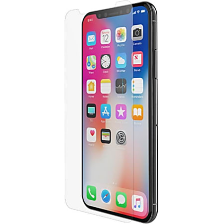 Belkin ScreenForce Tempered Glass Screen Protector For iPhone X Crystal Clear - For LCD iPhone X - Drop Resistant, Dust Resistant, Impact Resistant, Scratch Resistant, Scuff Resistant, Fingerprint Resistant - 9H - Tempered Glass