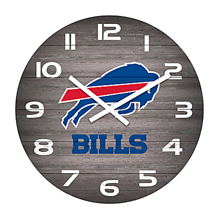 Imperial NFL Weathered Wall Clock, 16”, Buffalo Bills