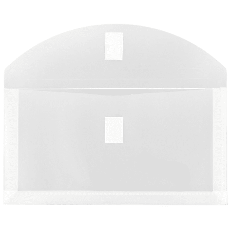 JAM Paper® 3 Pocket Plastic Envelope with Hook & Loop, Letter Booklet, 9.75  x 13, Clear, Sold Individually (B35318B)
