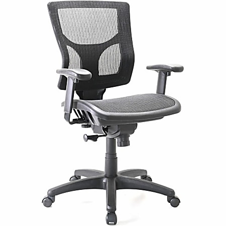 Lorell Conjure Mesh Task Chair - Black - Armrest - 1 Each Lorell Conjure Mesh Task Chair - Black - Armrest - 1 Each