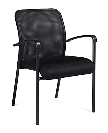 Offices To Go Guest Chair Mesh Back 34 H x 23 12 W x 23 12 D Black ...