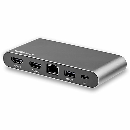 StarTech.com USB C Multiport Adapter - Dual 4K Monitor - Windows - USB-C to Dual 4K HDMI Adapter - 2x US - DK30C2HAGPD