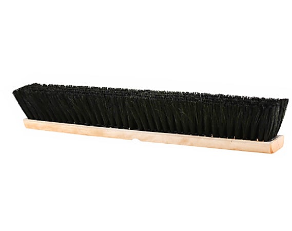 Globe Commercial Products Tampico Push Broom Head, 24" x 3-1/2&rdquo;, Black