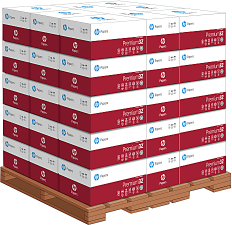 HP Premium Print Copy Paper 8 12 x 11 100 Bright 32 Lb Pallet Of