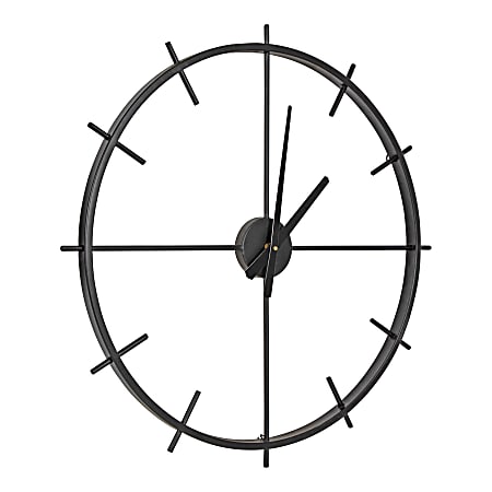 Uniek Kate and Laurel Isaac Wall Clock 26in, Black