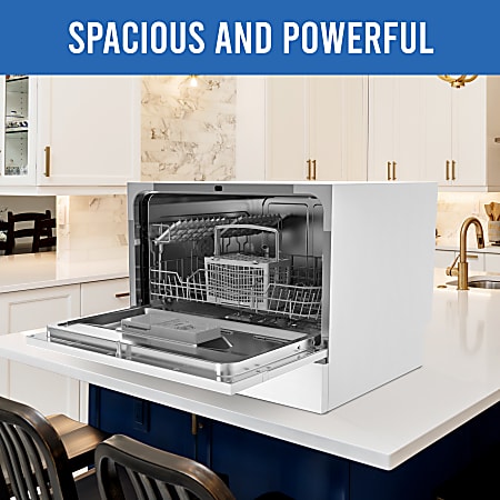 Farberware Professional 6 Piece Countertop Dishwasher 17 1 4 H x 19 3 4 W x 21 3 4 D White