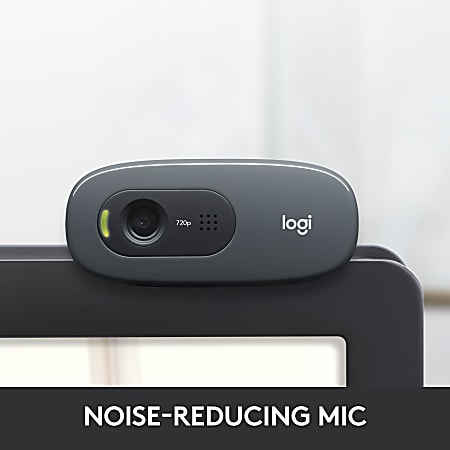 Logitech C270 HD Webcam with Noise Reducing Mics for Video Calls