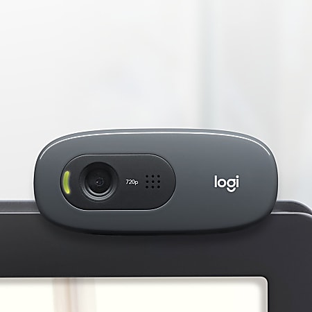 Logitech C270 HD Webcam with Noise Reducing Mics Video - Office