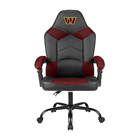 Imperial Adjustable Oversized Vinyl High-Back Office Task Chair, NFL Washington Commanders, Black/Burgundy