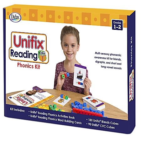 Didax Unifix Reading Phonics 272-Piece Kits, Multicolor, Pack Of 184 Kits, Grades 1 To 2