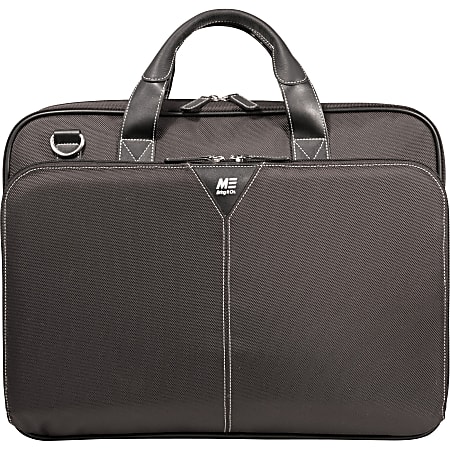 McKlein Harpswell 17 Leather Dual Compartment Laptop Briefcase Black
