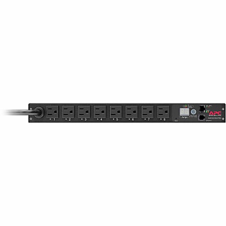 APC NetShelter Rack PDU, Switched, 1U, 1.4kW 120V 15A, (8)NEMA 5-15P outlets - Switched - NEMA 5-15P - AP7900B