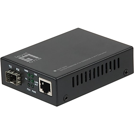 LevelOne GVT-2000 10/100/1000BASE-T to 1000BASE-X SFP Mini Media Converter