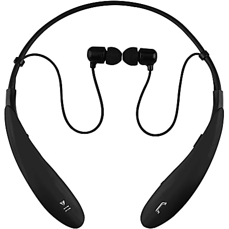 IQ Sound Wireless Bluetooth® In-Ear Behind-the-Neck Headset, Black