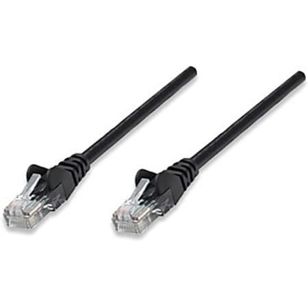 Intellinet Network Patch Cable, Cat5e, 1.5m, Black, CCA, U/UTP, PVC, RJ45, Gold Plated Contacts, Snagless, Booted, Lifetime Warranty, Polybag