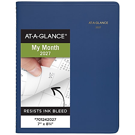 AT-A-GLANCE® 2027 Monthly Planner, Blue, Medium, 7" x 8 3/4"
