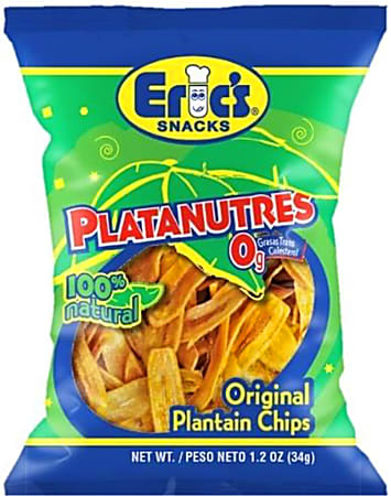 Rovira Foods Eric’s Plantain Chips, Original, 1.2 Oz
