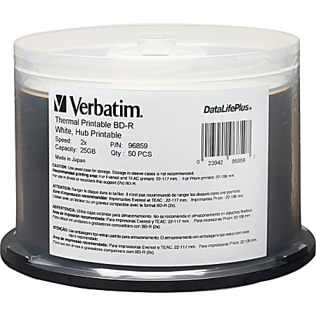 Verbatim 2x BD-R Media Thermal Printable