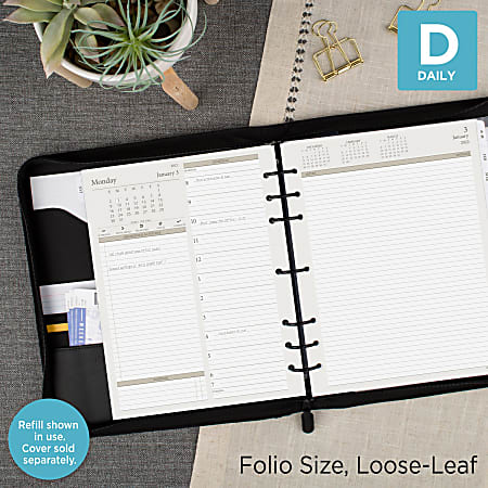 2022 Daily Planner Refill by AT-A-GLANCE 94800 Day-Timer 8-1/2" x 11" Size 5 ... 