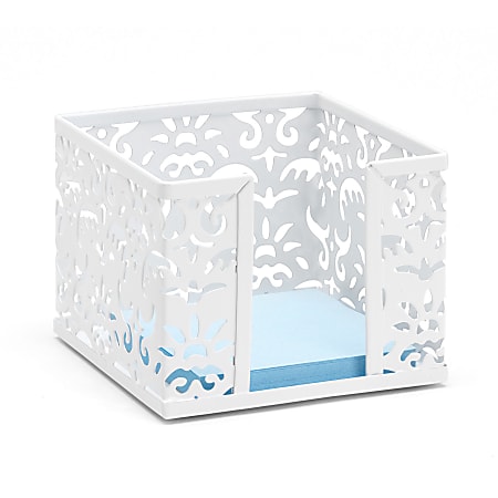 Realspace™ Brocade Memo Cube, White