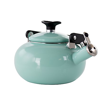 Kenmore Enamel-On-Steel Whistling Tea Kettle, 1.5 Qt, Blue