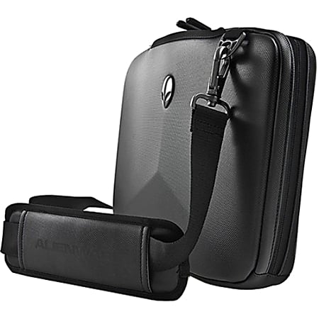 Mobile Edge Alienware Vindicator Carrying Case (Tote) for 14.1" Notebook - Black - Weather Resistant Exterior, Scrape Resistant Interior, Scratch Resistant Interior - Nylon - Alienware Logo, Alien Head Logo - Shoulder Strap, Handle