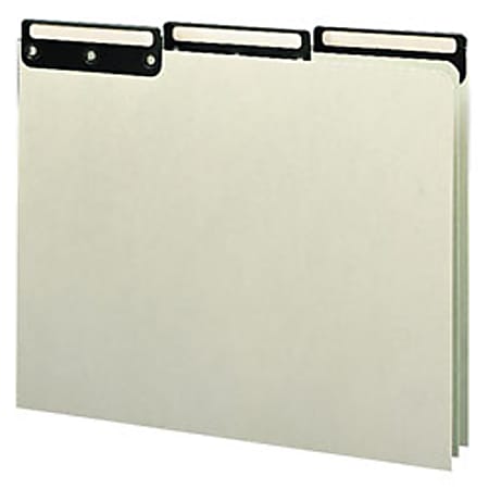 Smead® Blank Pressboard File Guides With Metal Tab, Letter Size, 100% Recycled, Gopher Green, Box Of 50