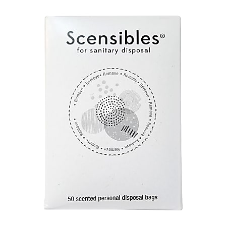 Scensibles Combination Dispenser Receptacle (with Scensibles Personal Disposal Bags And Receptacle Liner Bags