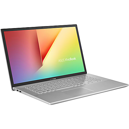 Asus VivoBook S712 Laptop, 17.3" Screen, AMD Ryzen 5, 8GB, 1TB Hard drive, 128GB Solid State Drive, Transparent Silver, Windows® 10 Home