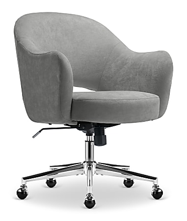 Serta® Mia Ergonomic Fabric Mid-Back Home Office Chair, Gray