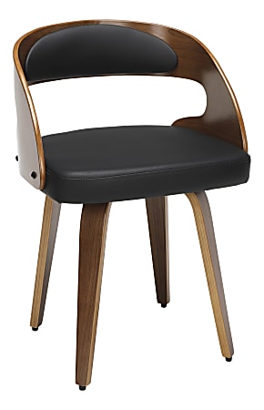 OFM 161 Collection Mid-Century Modern Dining Chair, Black