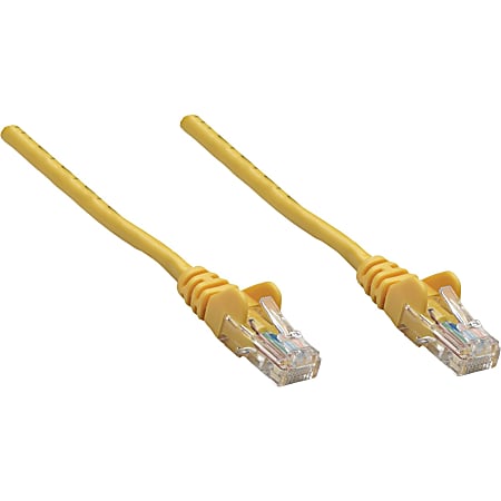 Intellinet Network Solutions Cat5e UTP Network Patch Cable, 3 ft (1.0 m), Yellow - RJ45 Male / RJ45 Male