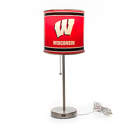Imperial NCAA Table Lamp, 19"H, University Of Wisconsin