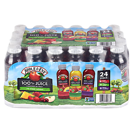 Apple & Eve 100% Fruit Juice Variety Pack, 10 Oz, Total Qty 24