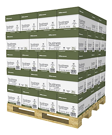 Domtar Office Depot Business Multi Use Printer & Copy Paper, 400 Reams, White, Letter (8.5" x 11"), 200000 Sheets Per Pallet, 20 Lb