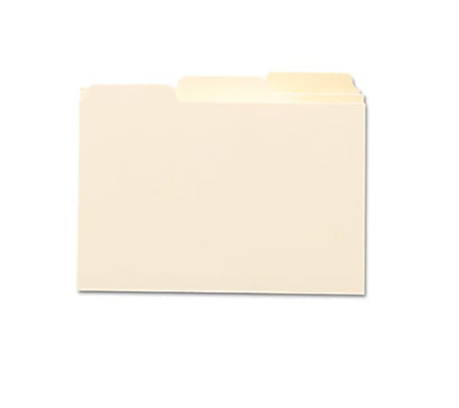 Smead® Card Guides With Blank Tab, 5" x 3", 1/3-Cut Tab, Manila, Box Of 100
