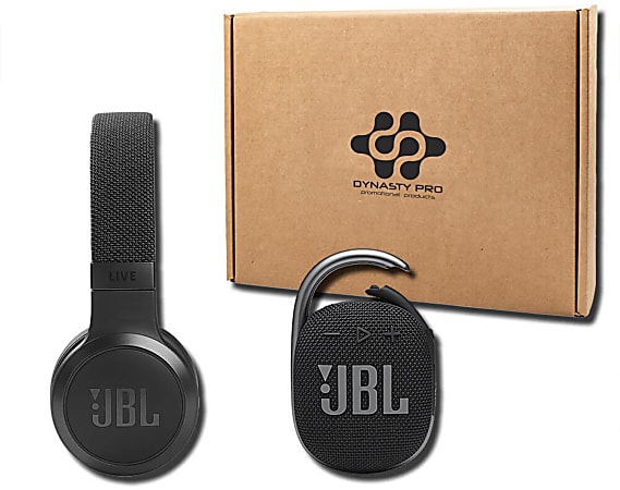 Custom JBL First Class Experience Speaker And Headphones Set, 13” x 10”, Black