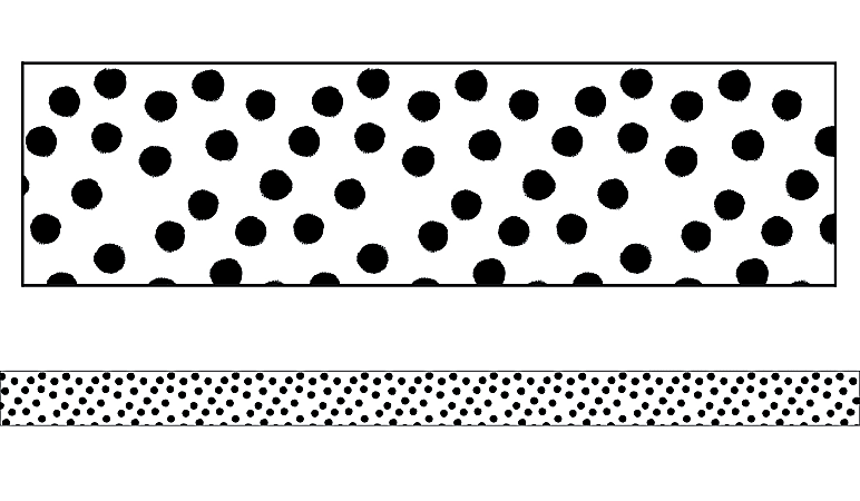 Schoolgirl Style Straight Bulletin Board Borders, Twinkle Twinkle You're A STAR! Painted Dots, 3" x 36", Preschool - Grade 8, Pack Of 12 Borders