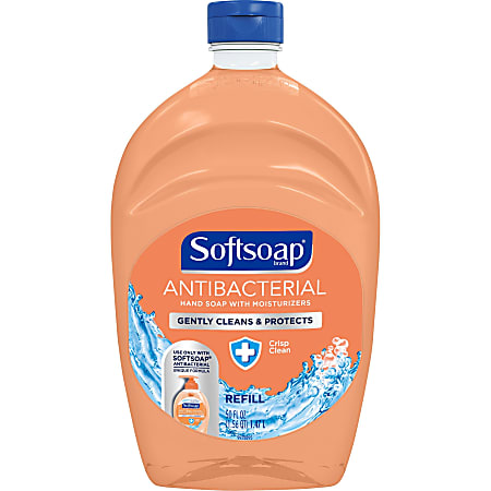 Softsoap Crisp Clean Liquid Hand Soap - Crisp Clean Scent - Pump Bottle Dispenser - Bacteria Remover, Kill Germs - Hand - Orange - 6 / Carton