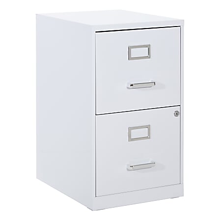 WorkPro 26 12 D Vertical 2 Drawer Letter Size File Cabinet Black - Office  Depot